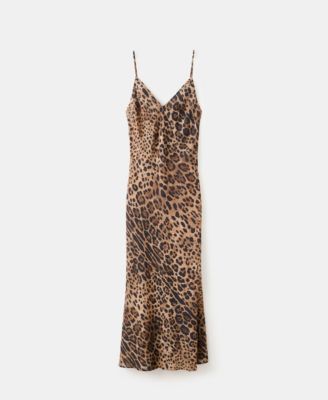 Women's Leopard-Print Open-Back Dress