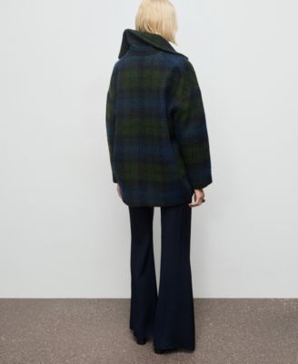 Women's Oversized Check Coat
