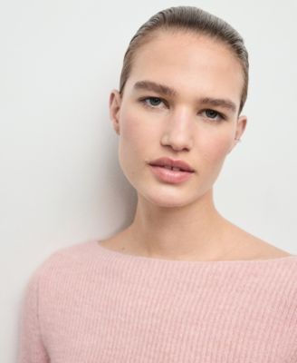 Women's Knitted Ribbed Sweater