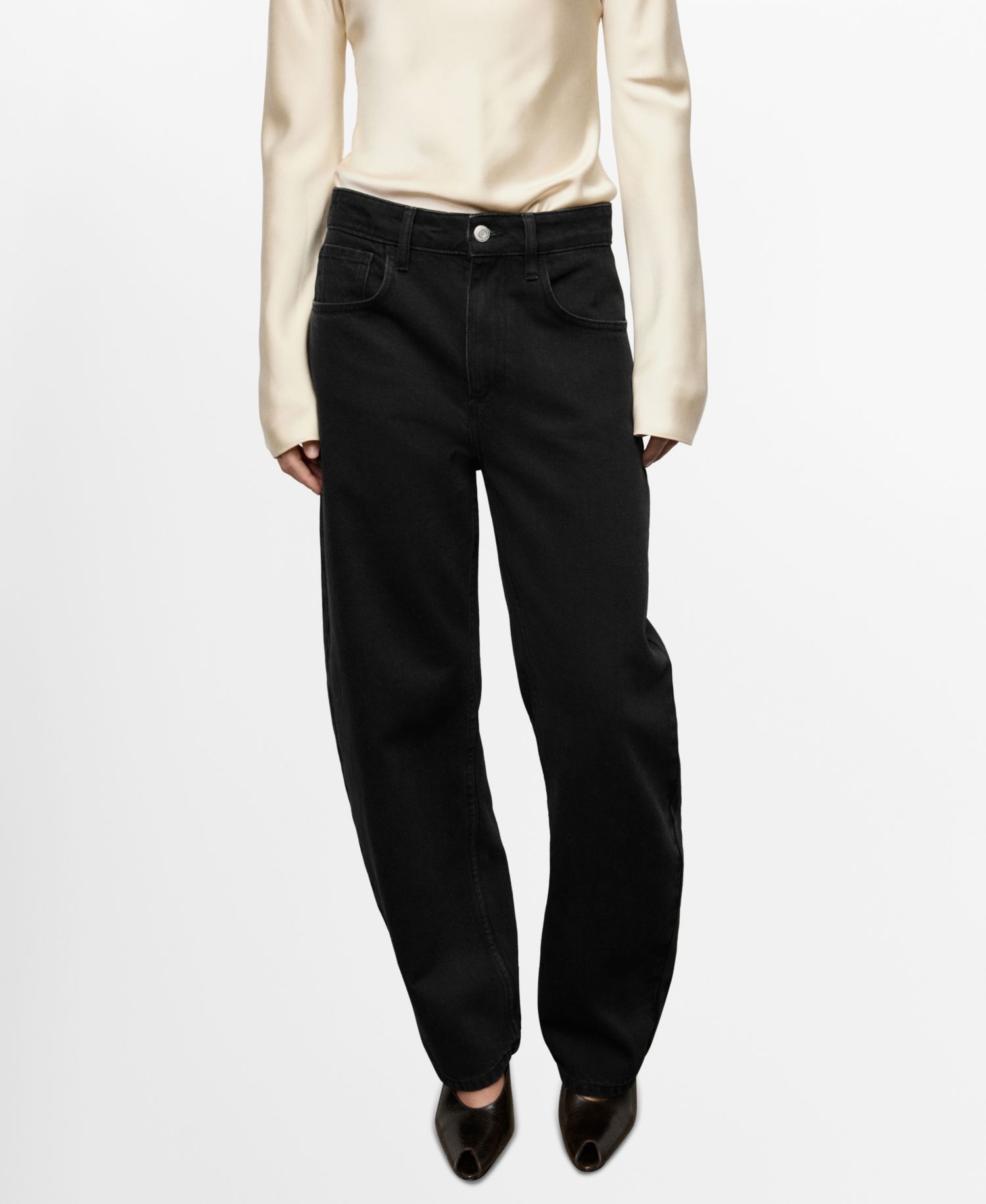 Women's High-Waisted Barrel Jeans