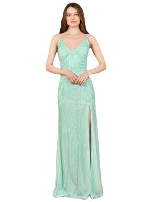 Women's Lace-up Dress with Slit