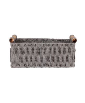Decorative Woven Baskets, Set of 3, Grey