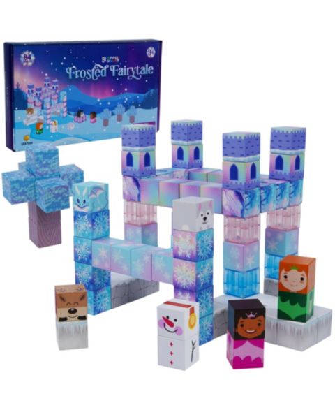 Детские конструкторы USA Toyz Frosted Fairytale 84-Piece Magnetic Building Blocks, от 3 лет