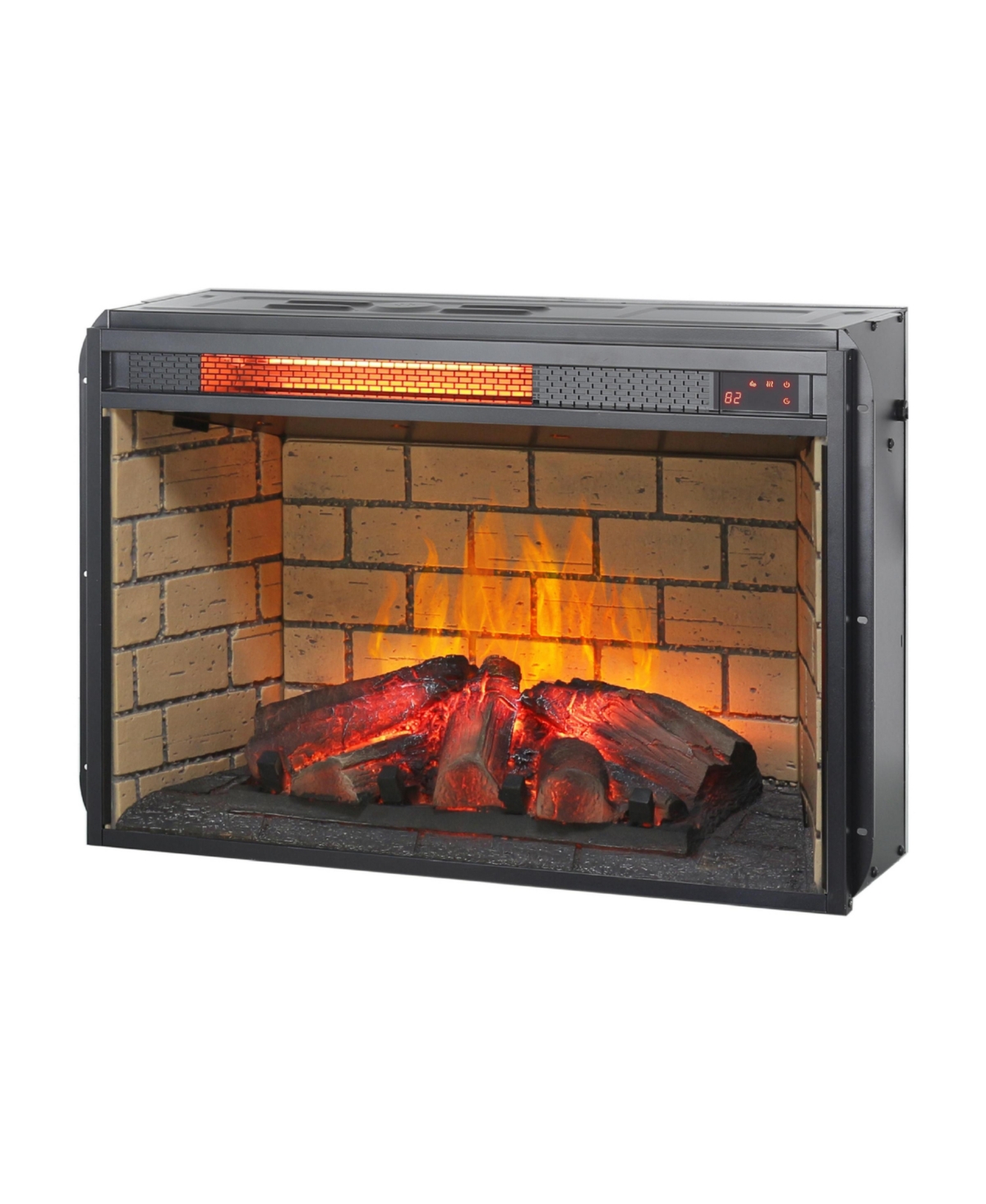 Flynama 26 inch infrared quartz heater fireplace insert
