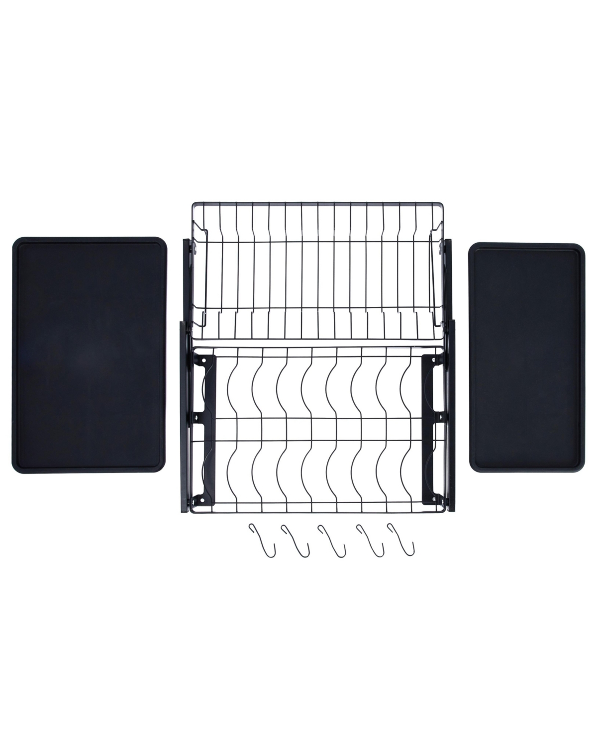 Household Essentials Metal 2-Tier Countertop Caddy, Black