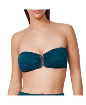 Women's Jolene Textured Bandeau Bikini Top