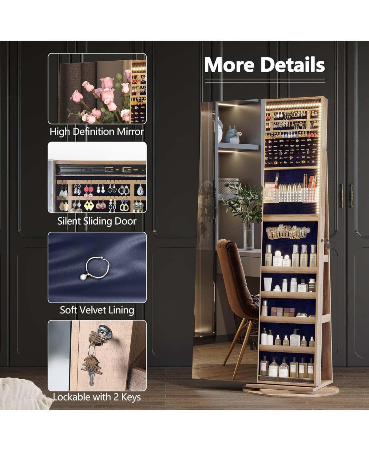 Vlsrka Color Block Full Length Mirror