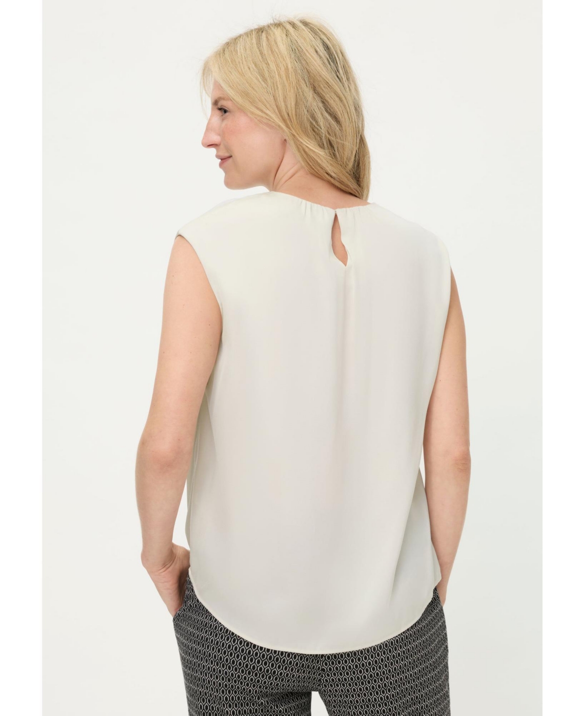 Olsen Women's Satin Effect Sleeveless Shell Top