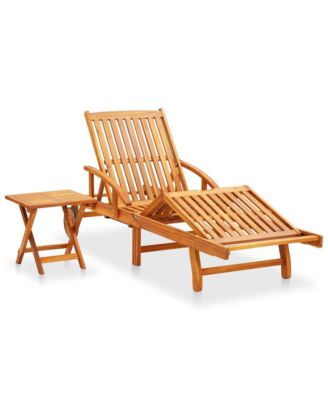 Sunlounger With Table Bright green cushion