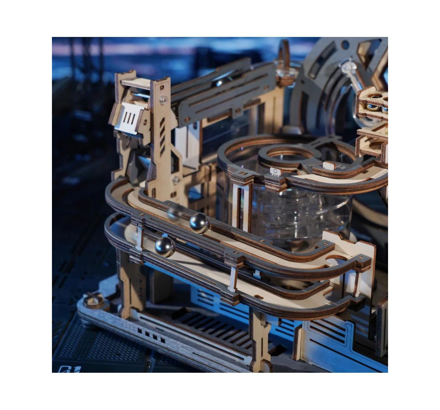 Детские конструкторы Flash Popup Spaceport 3D Moving Gears Puzzle 472-Piece Marble Run, Ages 14+ — фото 2