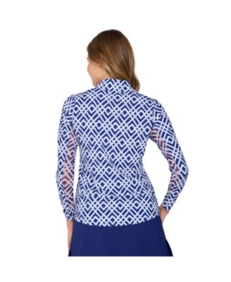 G Lifestyle Women Long Sleeve Mock Neck Top