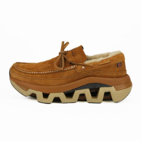 Мужские туфли PINNIP Genuine Suede Winter, цвет: Каштановый