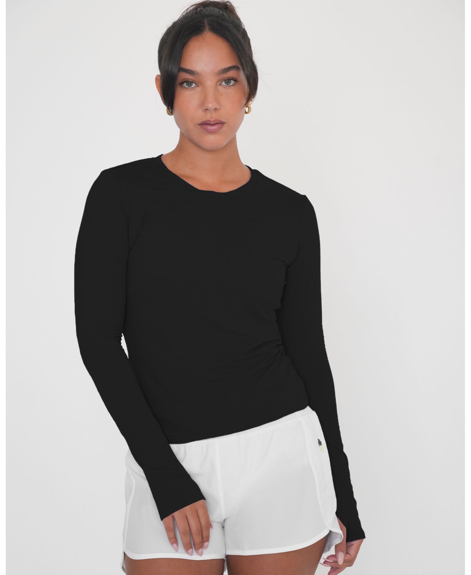 Women's Raya Mid Length Compression Nylon Long Sleeve Top