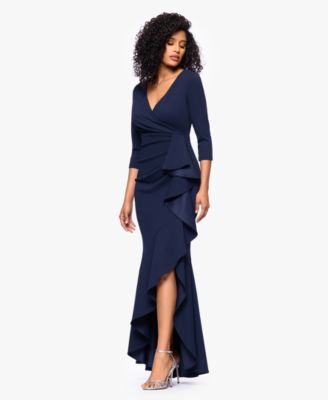 Women's Long Cascading Ruffle Gown