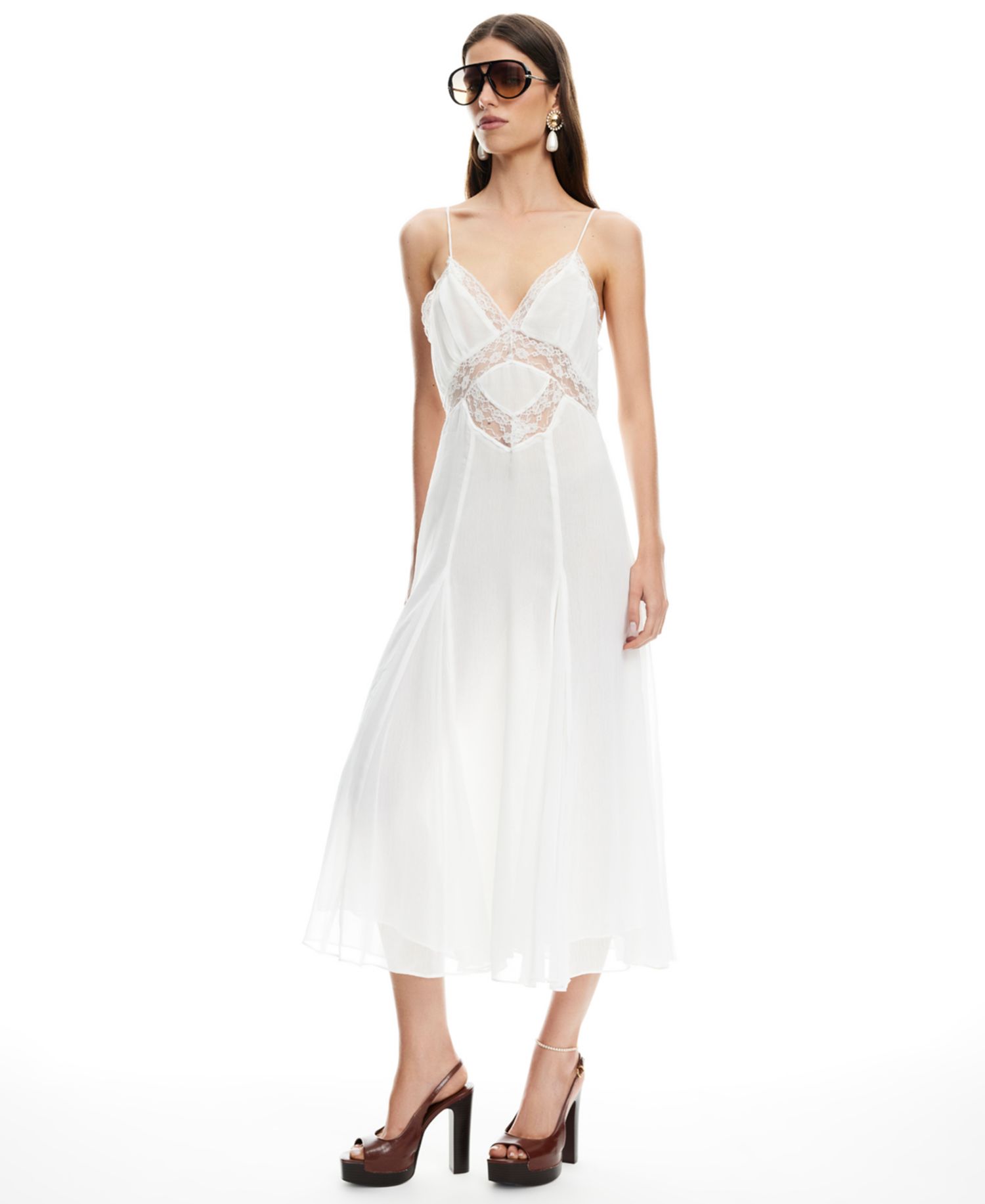 Women's Harmony Plunge Neck Midi Dress