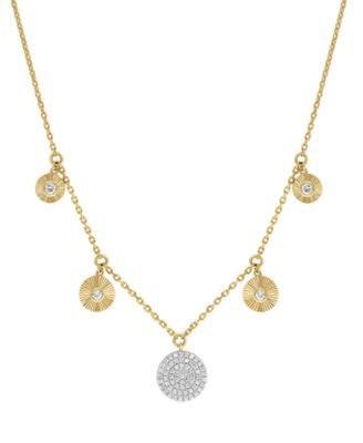 Diamond (3/8 ct. t.w.) Necklace in 14k Yellow Gold