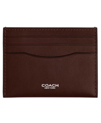 COACH - Men's Leather Flat Card Case Wallet