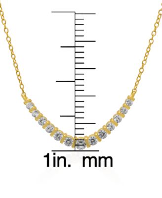 2-Pc. Lab-Grown White Sapphire Pendant Necklace & Earrings Set (2.17 ct. t.w.) in Yellow Gold Plated Sterling Silver