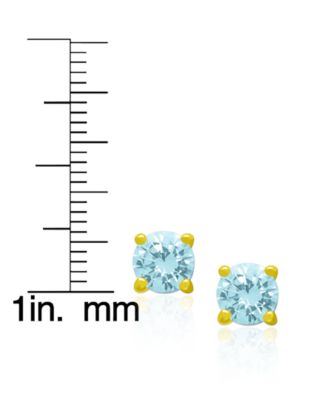 2- Pc. Multi-Stone (3.13 ct. t.w.) & Diamond (0.005 ct. t.w.) Pendant Necklace & Earrings Set in Yellow Gold Plated Sterling Silver