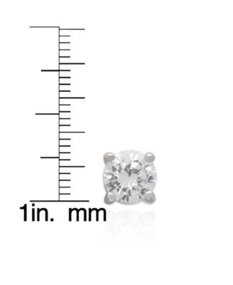 2-Pc. Lab-Grown White Sapphire Hoop & Stud (4.9 ct. t.w.) Earring Set in Sterling Silver