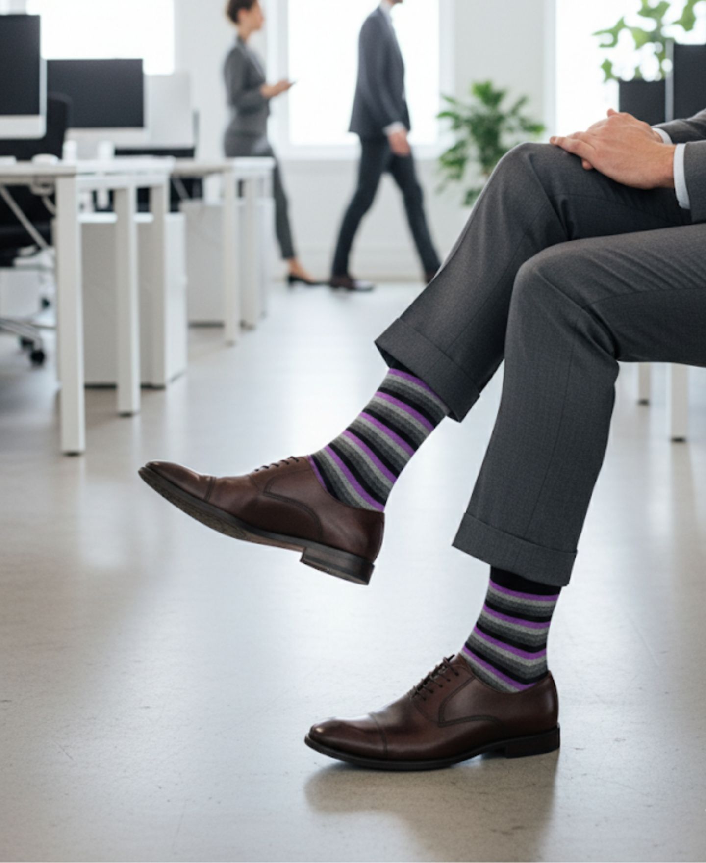 Носки Love-Stripes для мужчин — Love Sock Company, цвет: Фиолетовый — фото 3