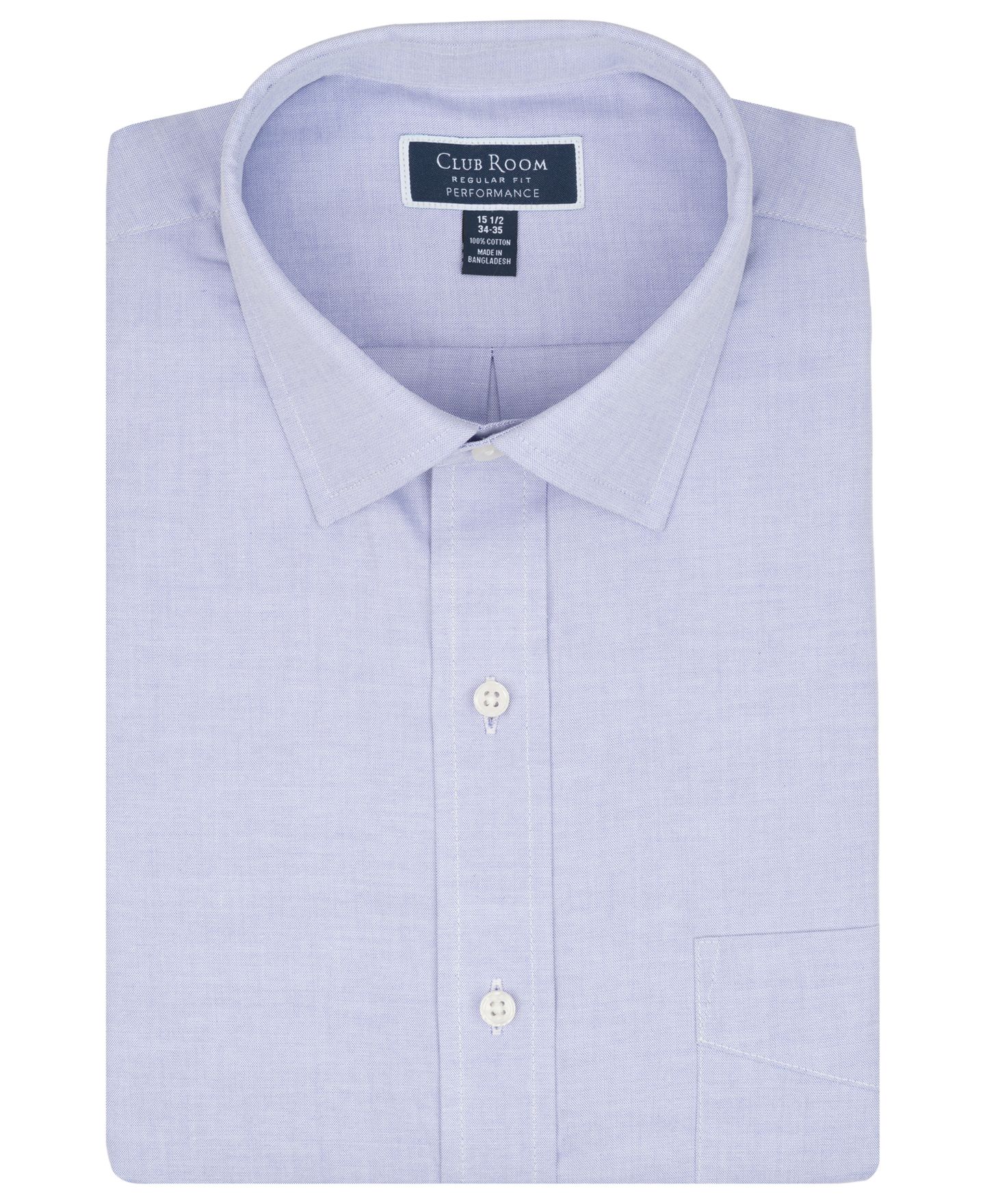 Мужская рубашка Club Room Pinpoint Solid Dress Shirt, цвет: Лавандовый — фото 7