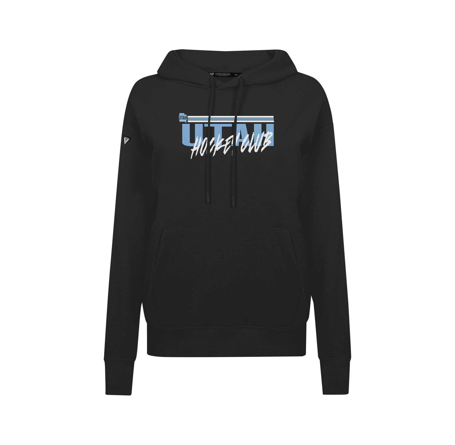 Women's Black NHL Utah Adorn Etched Pullover Hoodie