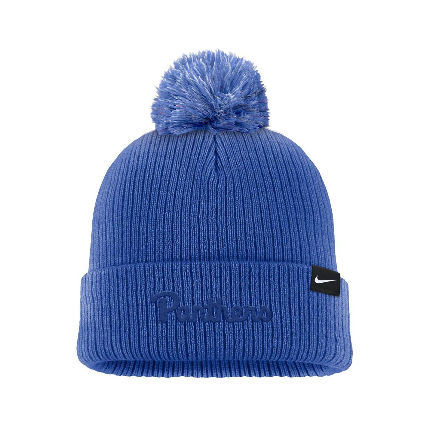 Мужская шапка Nike Royal Pitt Panthers Tonal Peak Cuffed Knit Hat with Pom — фото 2
