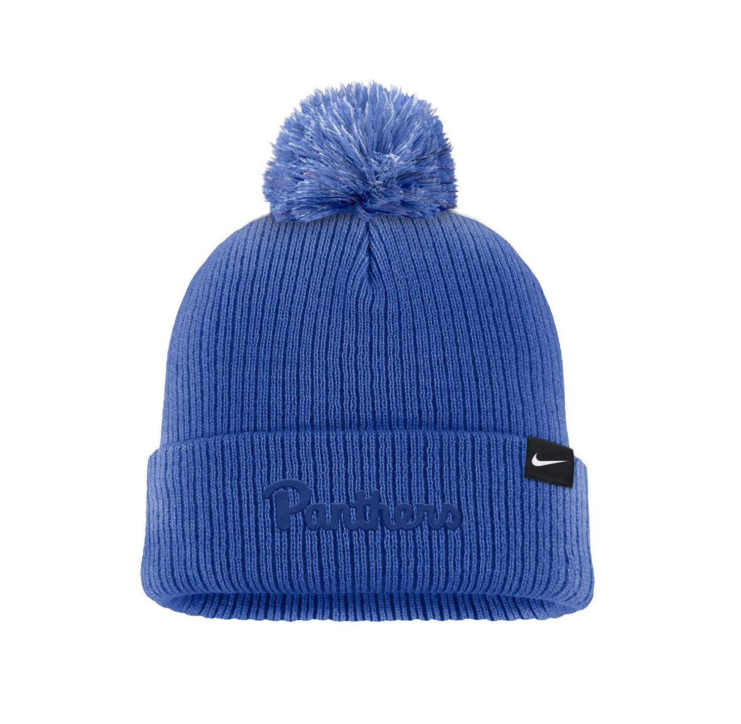 Men's Royal Pitt Panthers Tonal Peak Cuffed Knit Hat with Pom