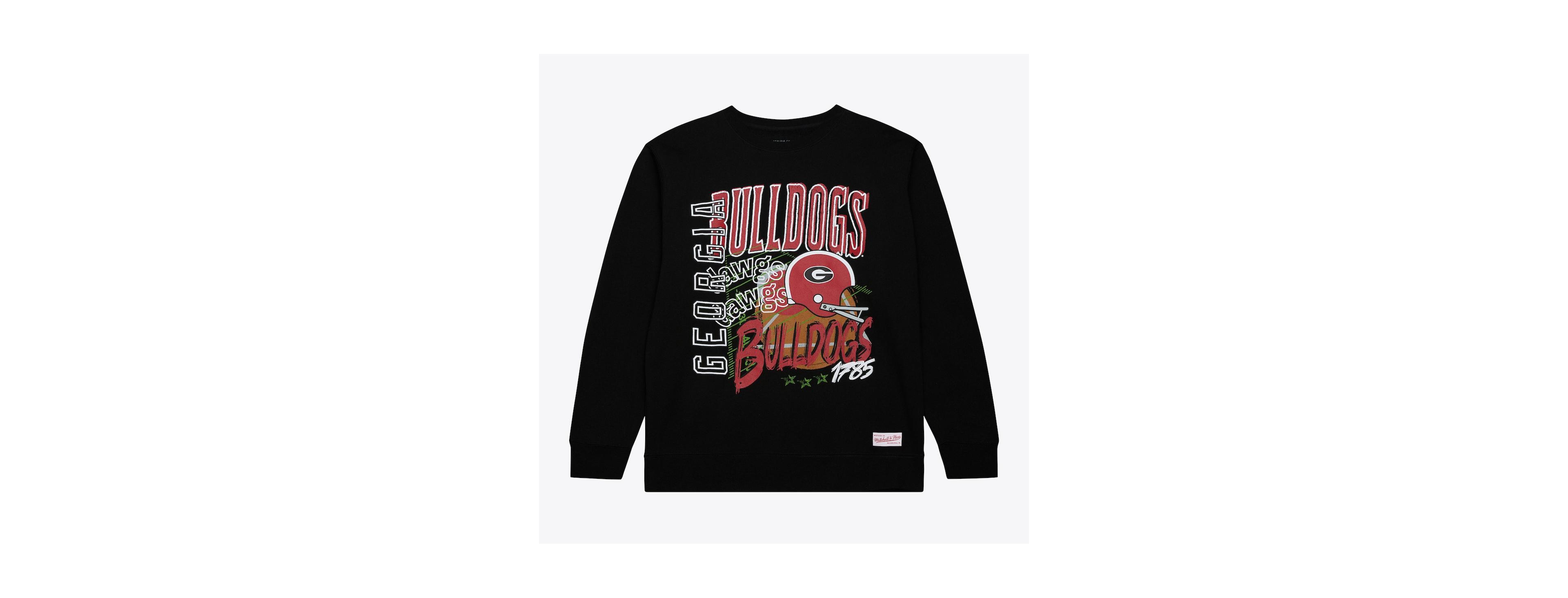 Men's Black Georgia Bulldogs Half Time Fleece Sweatshirt