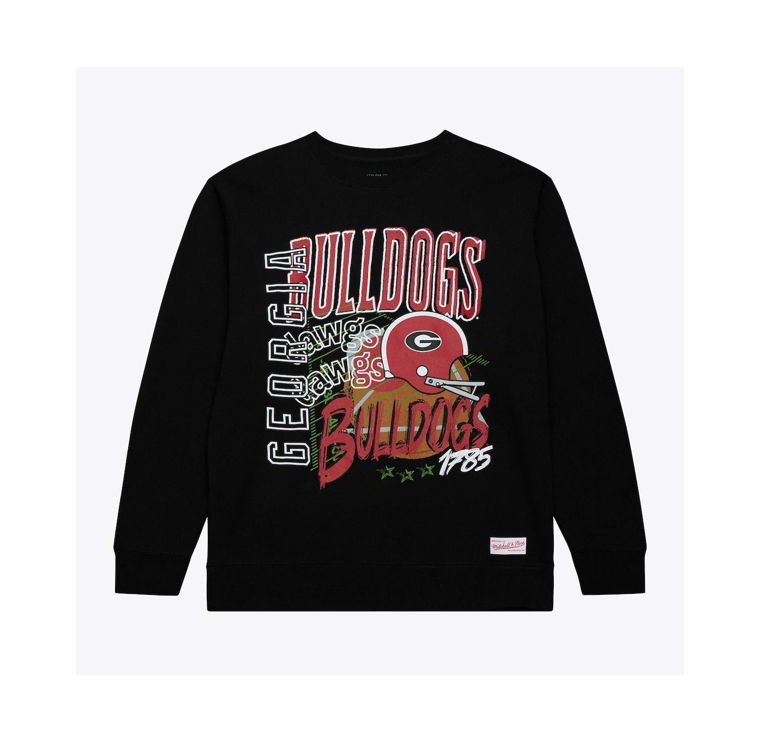 Men's Black Georgia Bulldogs Half Time Fleece Sweatshirt