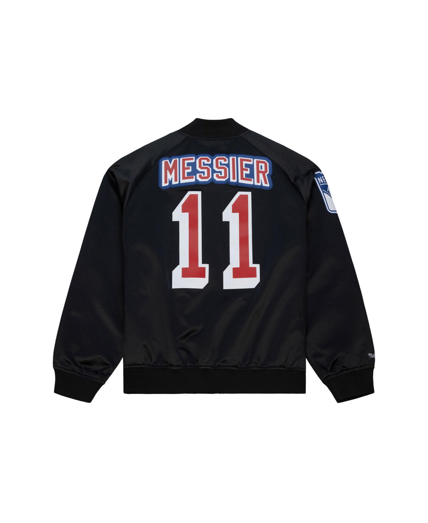 Куртка Mitchell & Ness Mark Messier Black New York Rangers Maxxed Out Full-Zip Satin — фото 5