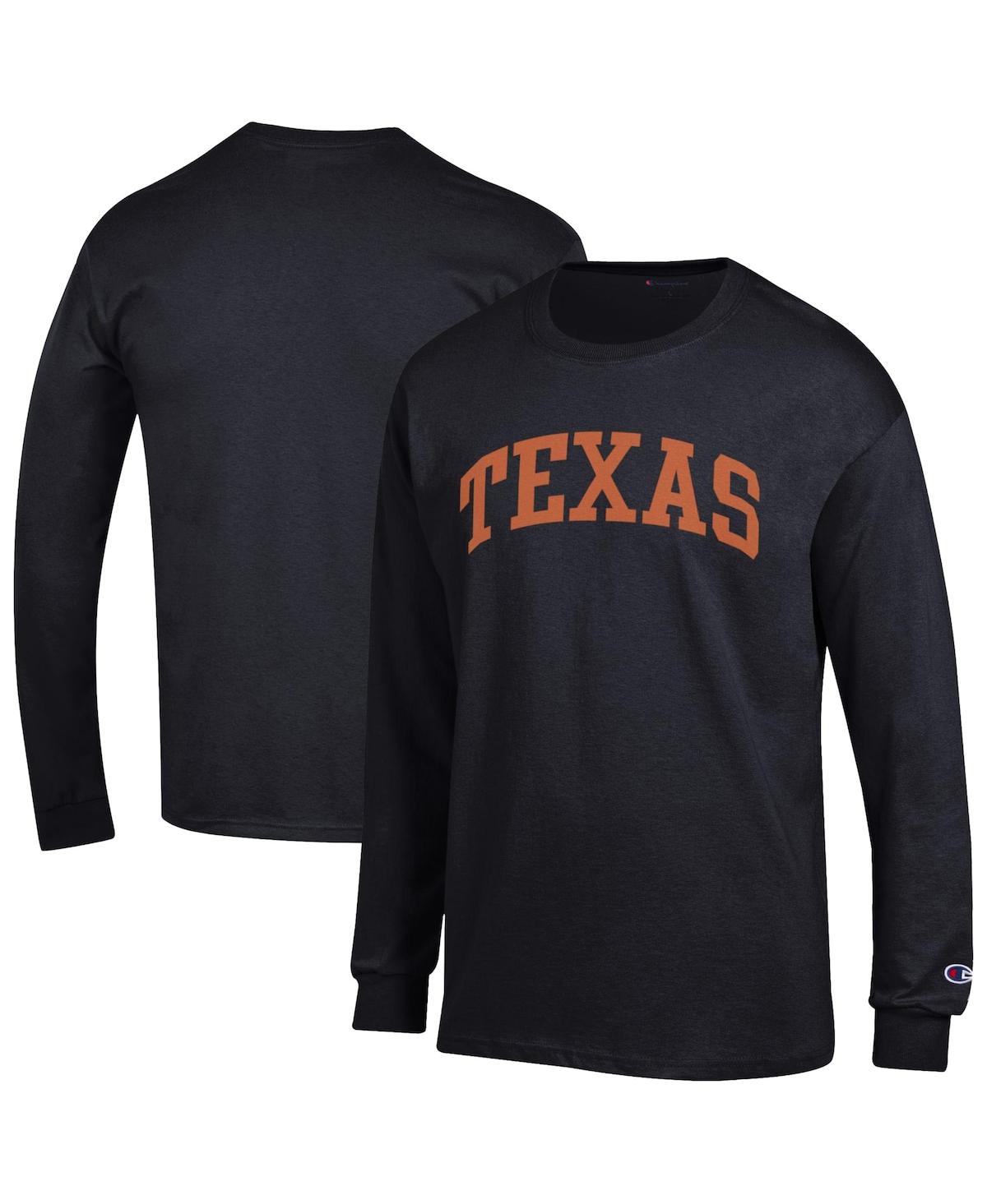 Champion Men's Texas Orange Texas Longhorns Basic Arch Long Sleeve T-Shirt - Black
