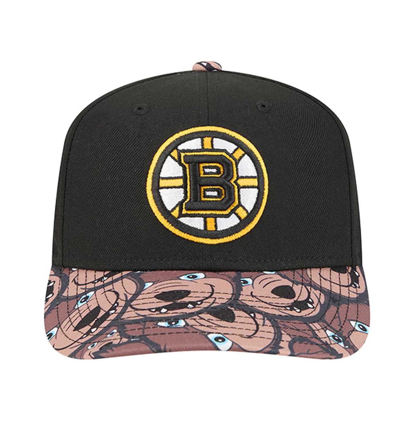 Мужские козырьки New Era Black Boston Bruins Mascot 9SEVENTY Adjustable Hat — фото 2