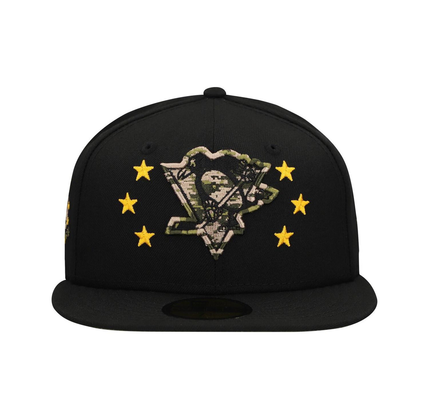 Men's Black Pittsburgh Penguins Military Appreciation Digital Camo Stars 59FIFTY Fitted Hat