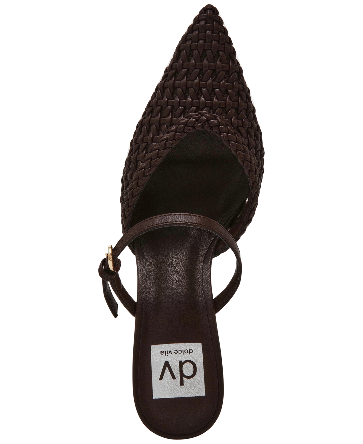 Dv Dolce Vita Women's Geanie Woven Two-piece Pointed Toe Heeled Pumps In Brown