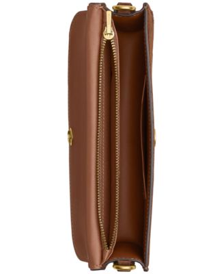 Suede Elora Top Handle Leather Crossbody Bag