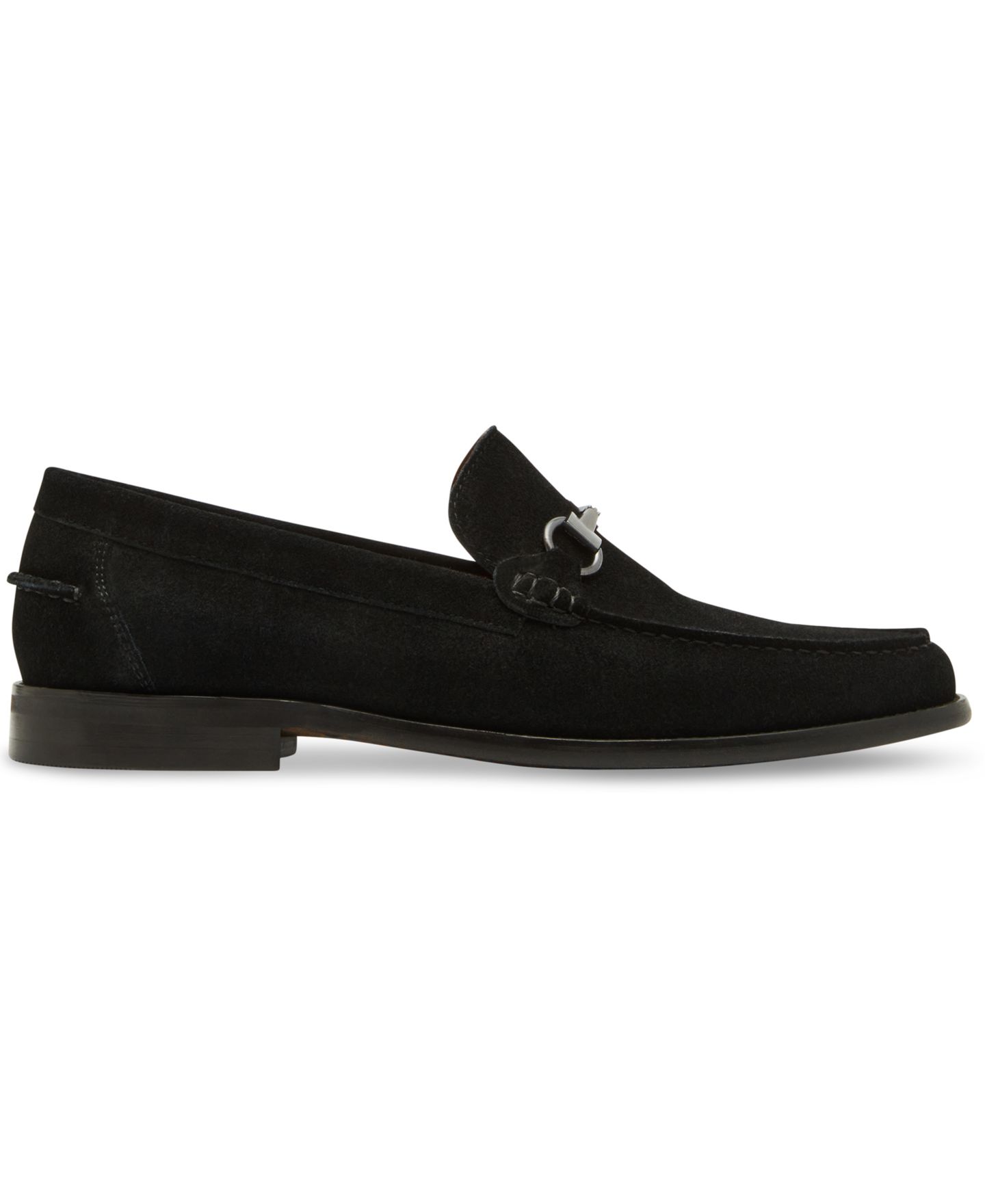 Мужские туфли Steve Madden Arista Suede Bit Loafer, цвет: Чёрный замшевый — фото 2