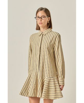 Women's Collar Flare Skirt Dress