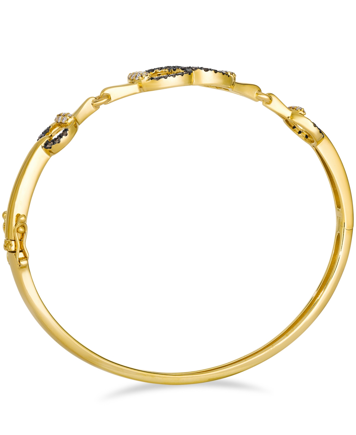 Le Vian Chocolate Diamond (0.41 Ct. T.w.) And Nude Diamond (0.21 Ct. T.w.) Bangle In 14k Honey Gold In Gold