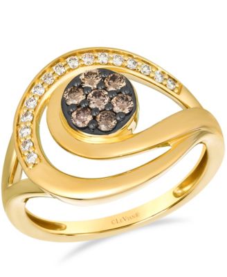 Le Vian - Nude Diamond (0.11 ct. t.w.) and Chocolate Diamond (0.23 ct. t.w.) Ring in 14K Honey Gold