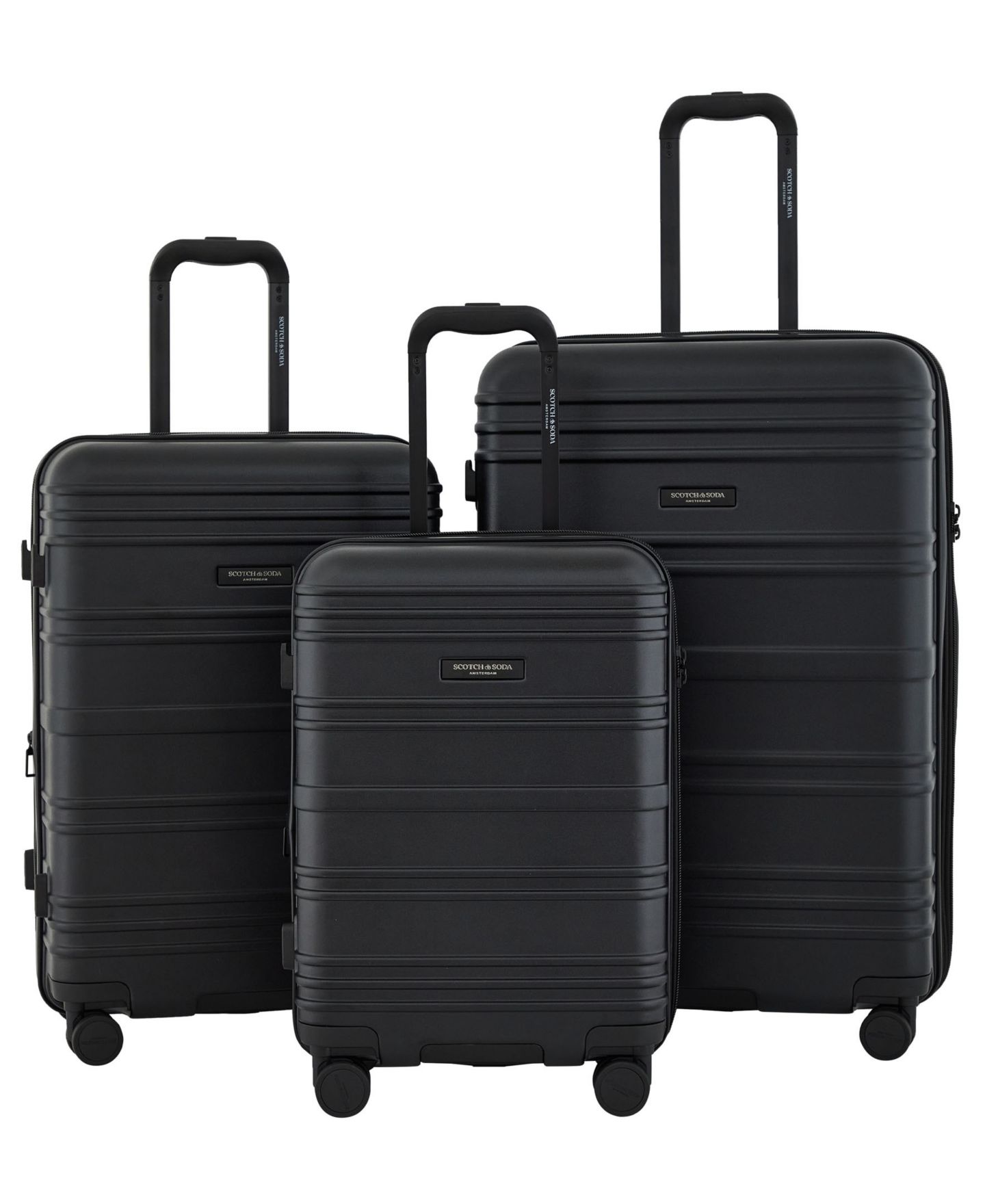 Сумки SCOTCH & SODA Rotterdam 360° 8-Wheel System 3-Pc. Hardside Set, цвет: Чёрный — фото 1