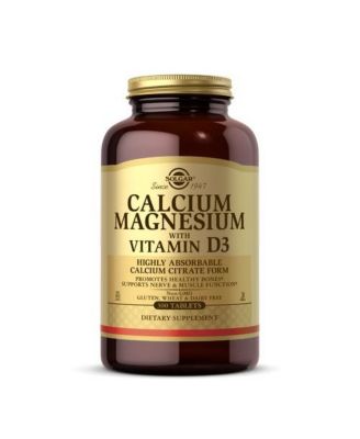Solgar Calcium Magnesium with Vitamin D3 Tablets ,300 Tabs