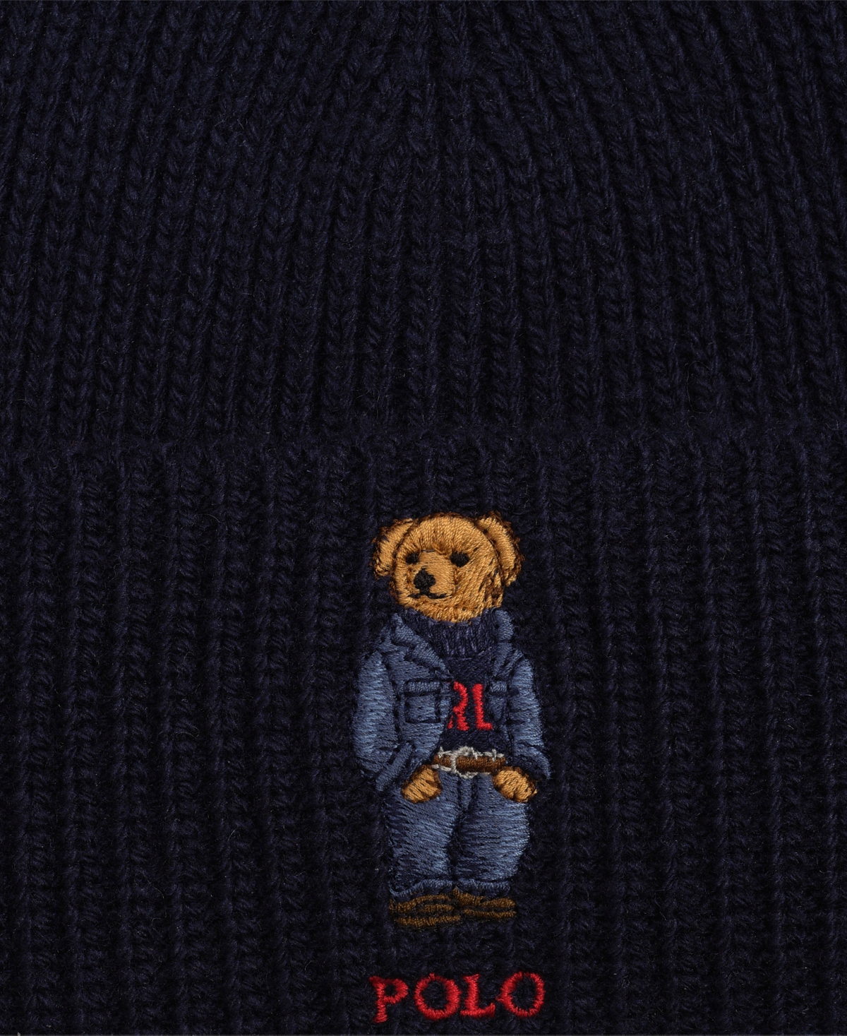 Polo Ralph Lauren Men's Solid Denim Bear Beanie