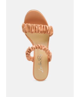 Qualie Ruched Strap Stiletto Heel Sandals