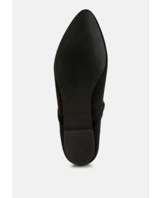 Womens Aralia Velvet Mary Jane Ballerinas