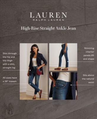 Women's High-Rise Straight Ankle Jeans