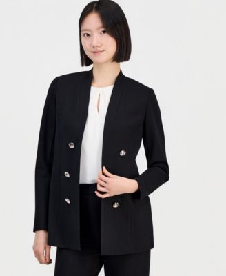 Women's Open-Front Stand Collar Blazer