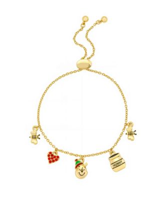 Disney - Winnie the Pooh Cubic Zirconia and Cystal Adjustable Bolo Bracelet