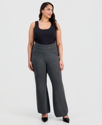 Trendy Plus Size Pull-On Flare-Leg Pants, Macy's Exclusive 